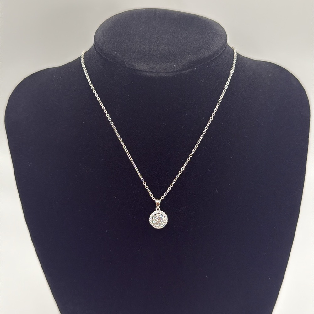 Dainty 2cttw moissanite necklace - Picture 3 of 11